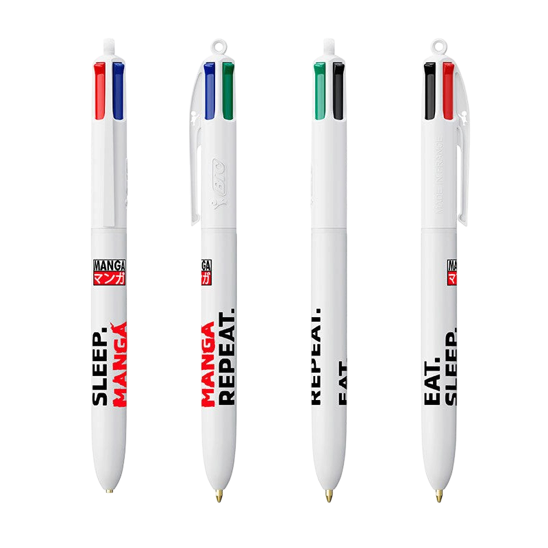 BESPOKE - Eat Sleep Manga Rep. - Stylo BIC 4 couleurs - Indep ONLYx10