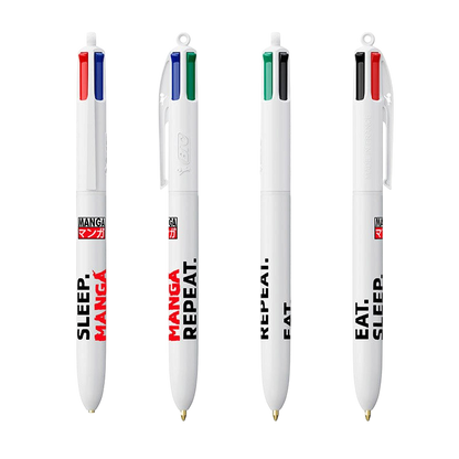 BESPOKE - Eat Sleep Manga Rep. - Stylo BIC 4 couleurs - Indep ONLYx10