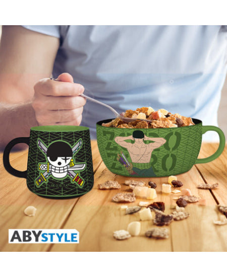 One Piece - Set Petit Déjeuner Mug + Bol - Zoro