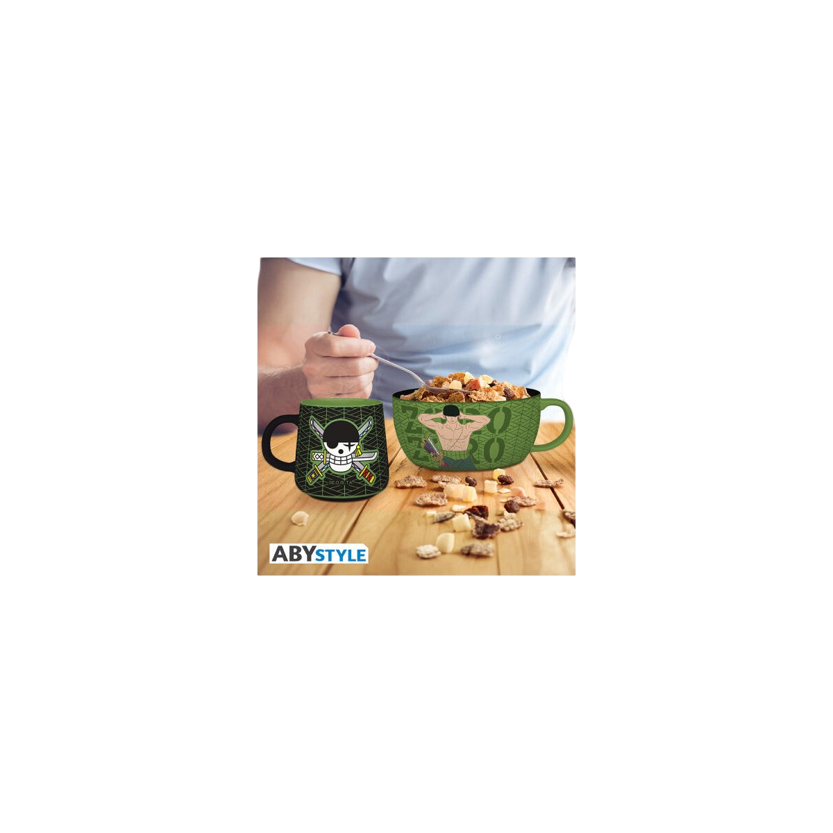 One Piece - Set Petit Déjeuner Mug + Bol - Zoro