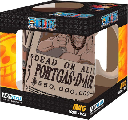 ONE PIECE - Mug - 460 ml - Wanted Ace - boîte carton x2 DT - vue 2