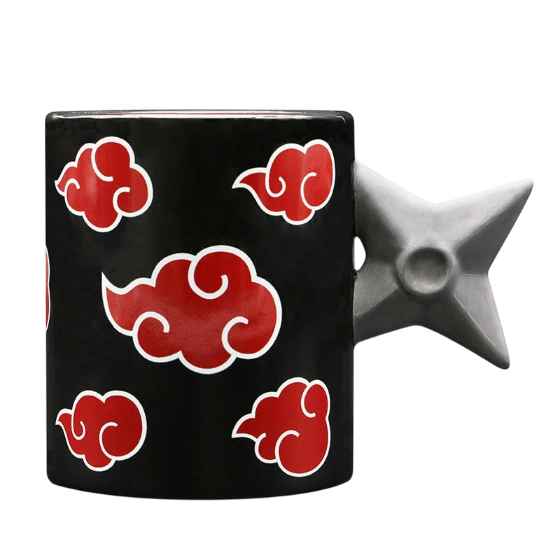 NARUTO SHIPPUDEN - Mug 3D anse - Shuriken Akatsuki x2