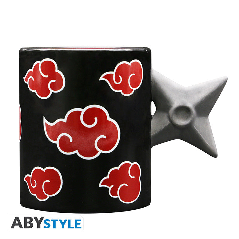 NARUTO SHIPPUDEN - Mug 3D anse - Shuriken Akatsuki x2