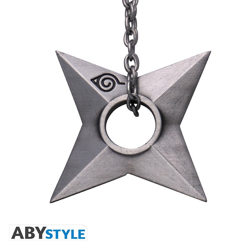 NARUTO SHIPPUDEN - Porte-clés 3D - Shuriken Konoha X4