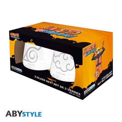 NARUTO SHIPPUDEN - Verre XXL - 400 ml - Konoha & Sceau - boîte x2 - vue 2