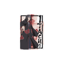 Aimant rectangulaire NIPPON DOKI STORE Naruto représentant Itachi Uchiwa avec son manteau Akatsuki sur fond nuageux