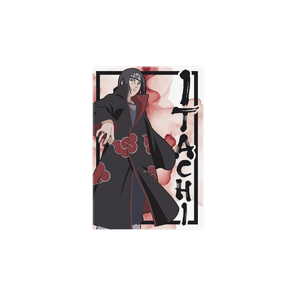 Aimant rectangulaire NIPPON DOKI STORE Naruto représentant Itachi Uchiwa avec son manteau Akatsuki sur fond nuageux