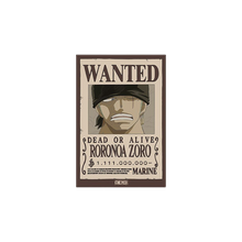 Aimant NIPPON DOKI STORE One Piece Wanted Roronoa Zoro rectangulaire marron pour décoration de frigo