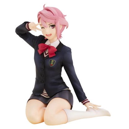 NIPPON DOKI STORE Aira Kagami GEM Palm Size statuette from Dan Da Dan featuring pink hair and a school uniform