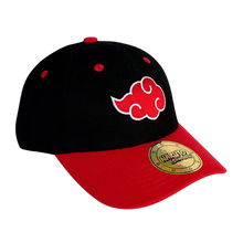 Casquette NIPPON DOKI STORE Naruto Akatsuki noire et rouge avec logo brodé et visière contrastée