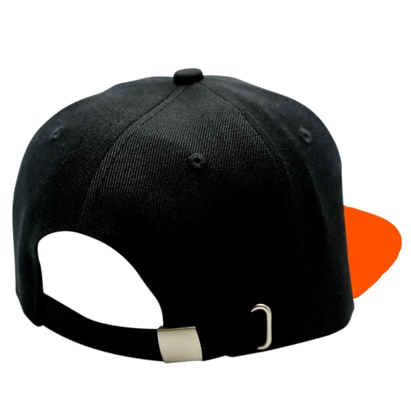 Casquette snapback NIPPON DOKI STORE Naruto noire et orange avec attache métallique réglable
