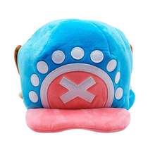 Chapeau en peluche bleu et rose de Tony Tony Chopper de One Piece, réplique officielle vendue par NIPPON DOKI STORE