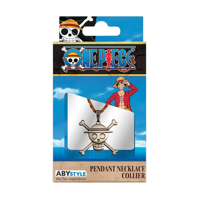 Collier NIPPON DOKI STORE One Piece avec pendentif 3D en forme de crâne du chapeau de paille sur son emballage