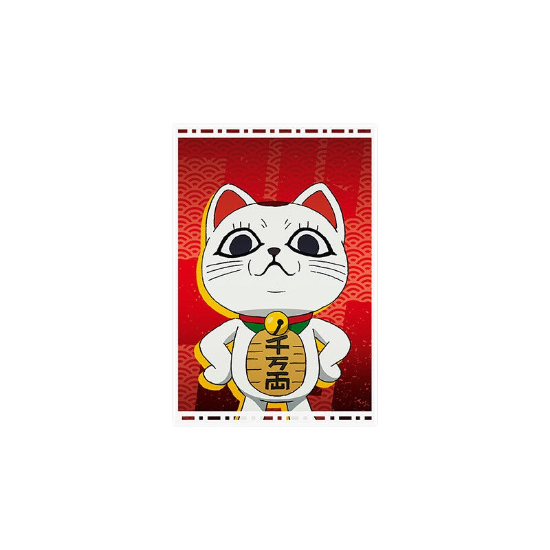 NIPPON DOKI STORE Dan Da Dan Turbo Granny magnet featuring a stylized cat character on a red patterned background