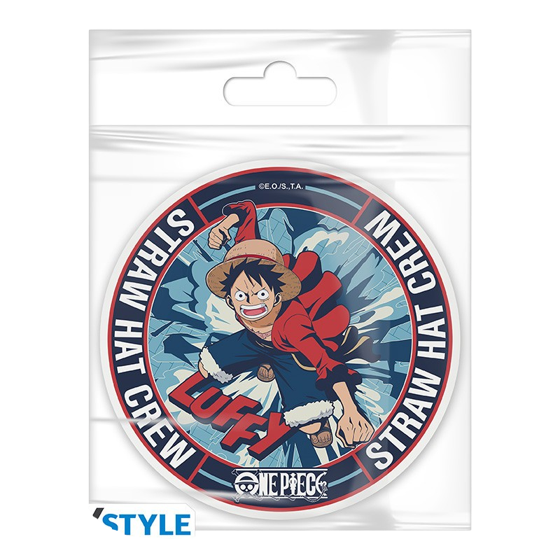 Dessous de verre en céramique NIPPON DOKI STORE One Piece illustrant Luffy et l'équipage du Chapeau de Paille