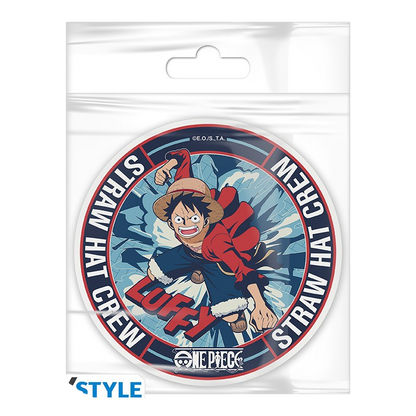 Dessous de verre en céramique NIPPON DOKI STORE One Piece illustrant Luffy et l'équipage du Chapeau de Paille