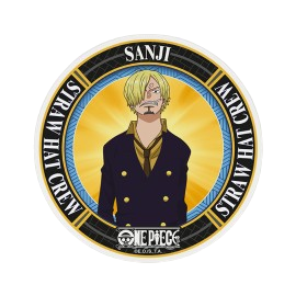Dessous de verre en céramique NIPPON DOKI STORE illustré avec Sanji de One Piece et l'équipage du Chapeau de Paille