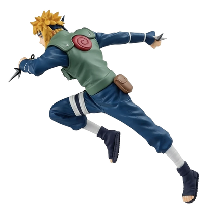 Figurine NIPPON DOKI STORE Minato Namikaze Vibration Stars en pleine course avec kunai, style Naruto Shippuden