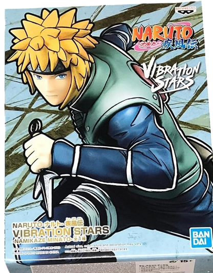Boîte de figurine NIPPON DOKI STORE Vibration Stars de Minato Namikaze de Naruto Shippuden avec kunai