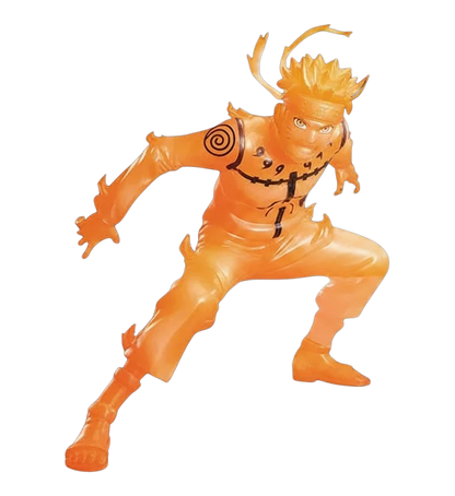 Figurine NIPPON DOKI STORE Naruto Uzumaki Vibration Stars en mode chakra orange translucide de 15 cm