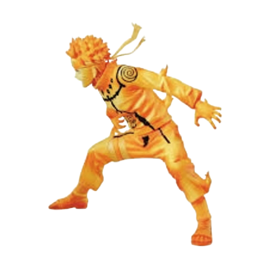 Figurine NIPPON DOKI STORE Naruto Uzumaki Vibration Stars en mode chakra orange dynamique de 15 cm