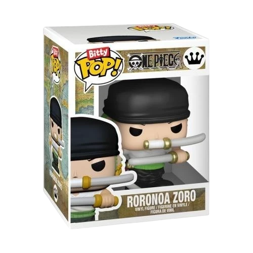 Figurine Funko Bitty Pop Roronoa Zoro de One Piece dans sa boîte de collection NIPPON DOKI STORE