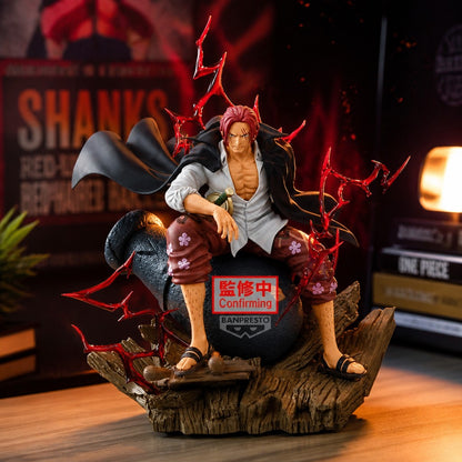 Figurine de collection NIPPON DOKI STORE Shanks le Roux de One Piece gamme Theorama Soul 24cm avec effets de haki