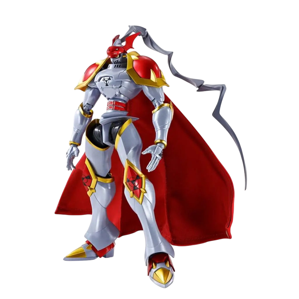 NIPPON DOKI STORE S.H.Figuarts Dukemon Gallantmon action figure with red and white armor and flowing red cape