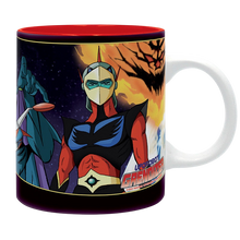 NIPPON DOKI STORE Goldorak ceramic mug featuring Actarus character design with a red interior and 320ml capacity