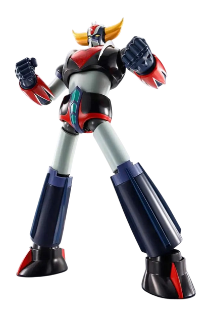 NIPPON DOKI STORE Grendizer Robot Spirits action figure in a dynamic pose with iconic yellow horns and red accents