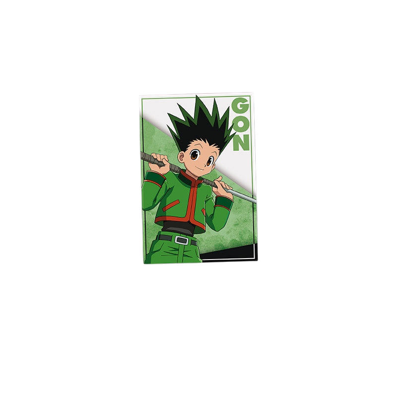 NIPPON DOKI STORE Hunter x Hunter Gon Freecss rectangular fridge magnet featuring Gon with his fishing rod