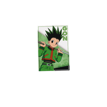 NIPPON DOKI STORE Hunter x Hunter Gon Freecss rectangular fridge magnet featuring Gon with his fishing rod
