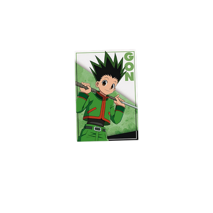 NIPPON DOKI STORE Hunter x Hunter Gon Freecss rectangular fridge magnet featuring Gon with his fishing rod