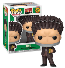 NIPPON DOKI STORE Funko POP Animation Hyo figure from Sakamoto Days with signature spiky hair and metal jaw piece