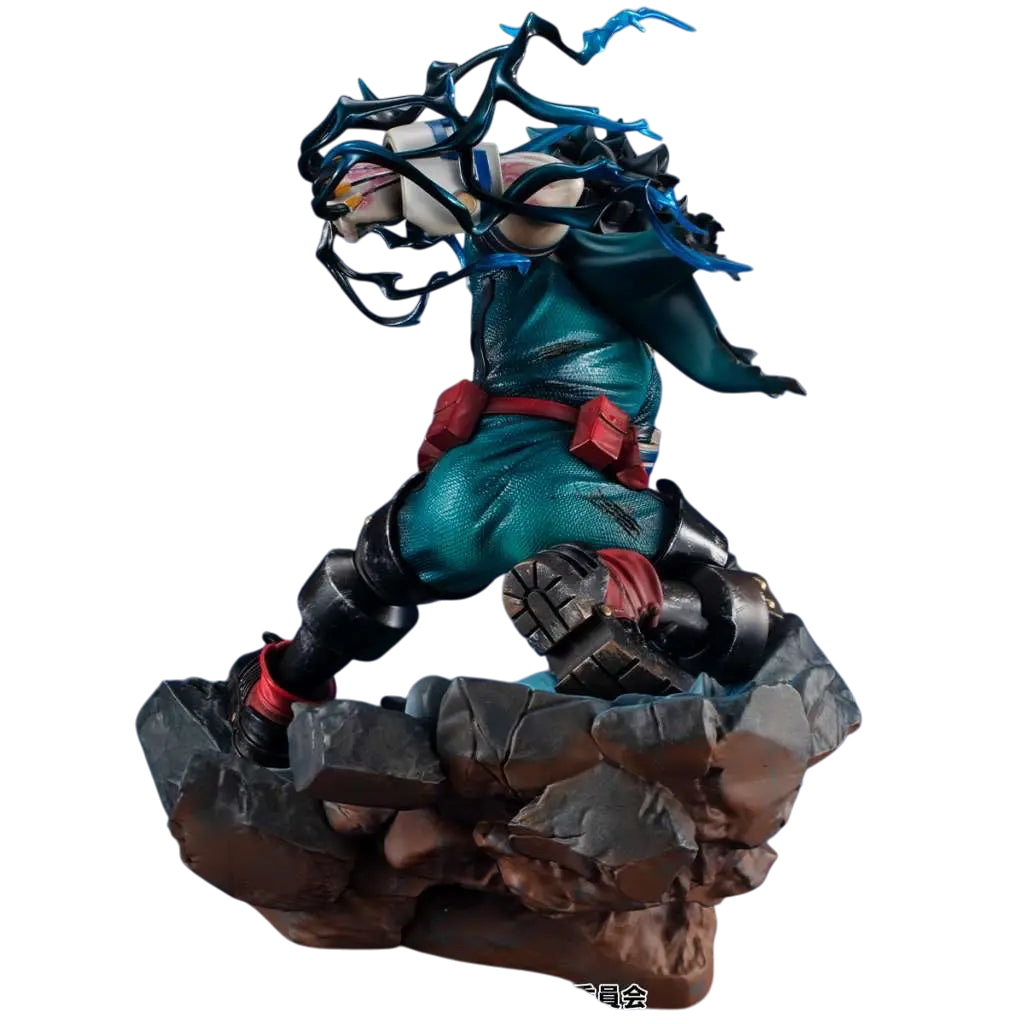 NIPPON DOKI STORE Lucrea Izuku Midoriya statuette from My Hero Academia showing Deku in a dynamic combat pose