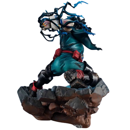NIPPON DOKI STORE Lucrea Izuku Midoriya statuette from My Hero Academia showing Deku in a dynamic combat pose