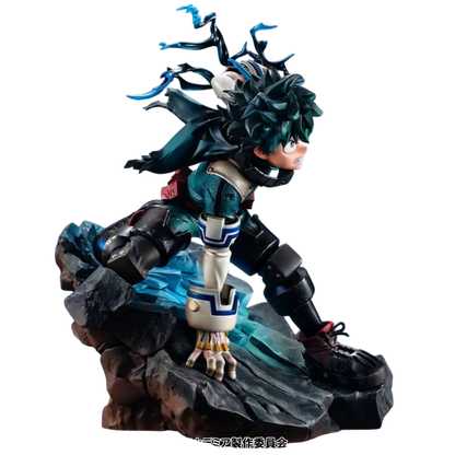 NIPPON DOKI STORE Lucrea Izuku Midoriya statuette from My Hero Academia featuring dynamic pose and energy effects