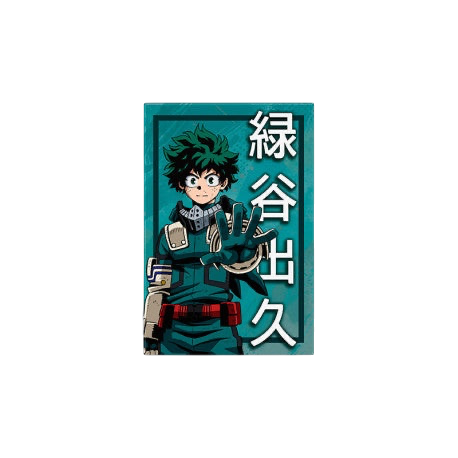 NIPPON DOKI STORE My Hero Academia Izuku Midoriya rectangular magnet featuring Deku in his hero costume