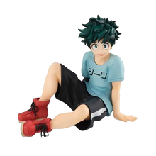 NIPPON DOKI STORE Izuku Midoriya GEM Palm Size statuette from My Hero Academia featuring Deku in a seated pose