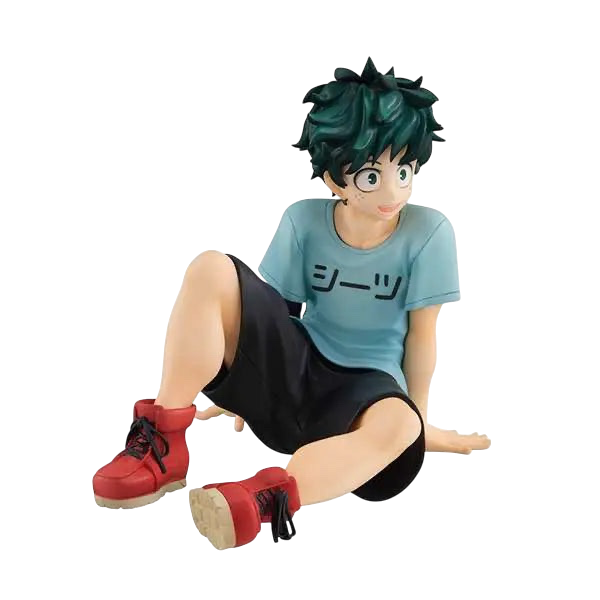 NIPPON DOKI STORE Izuku Midoriya GEM Palm Size statuette featuring Deku in a blue t-shirt and red sneakers