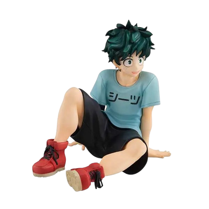 NIPPON DOKI STORE Izuku Midoriya GEM Palm Size statuette featuring Deku in a blue t-shirt and red sneakers