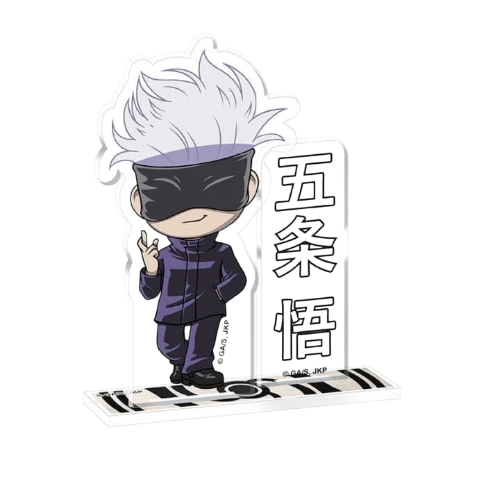 NIPPON DOKI STORE Jujutsu Kaisen Satoru Gojo mini acrylic figure stand with character name and base