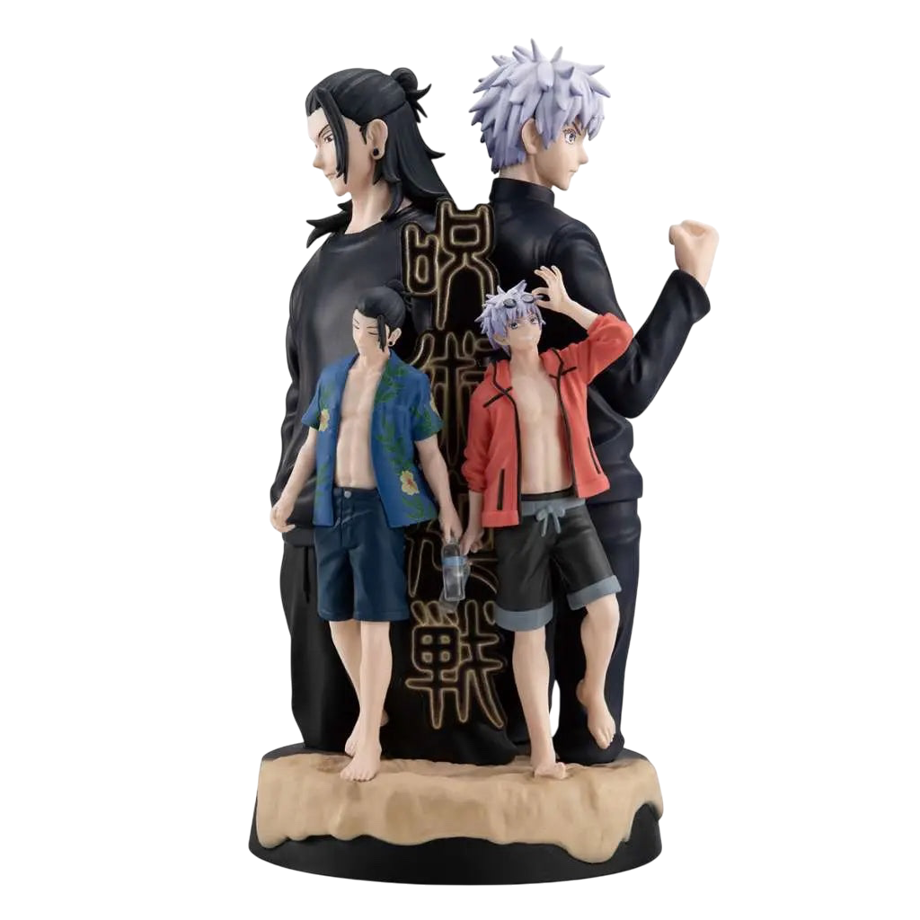NIPPON DOKI STORE Jujutsu Kaisen Hidden Inventory Petitrama DX figure set featuring Gojo and Geto in detailed poses.