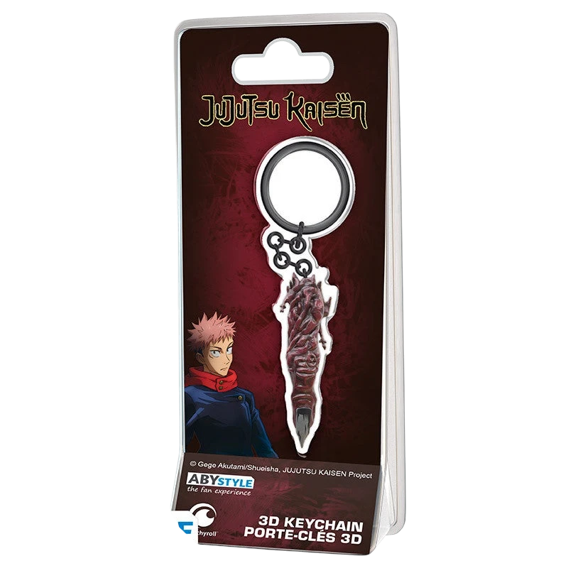 NIPPON DOKI STORE Jujutsu Kaisen 3D Sukuna finger keychain featuring Yuji Itadori on official blister packaging