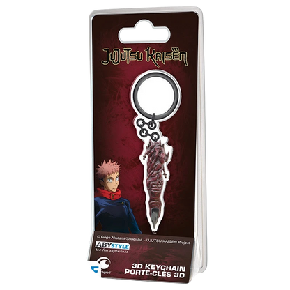 NIPPON DOKI STORE Jujutsu Kaisen 3D Sukuna finger keychain featuring Yuji Itadori on official blister packaging