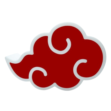 Lampe murale NIPPON DOKI STORE en forme de nuage rouge Akatsuki de Naruto, design officiel sous licence ABYstyle