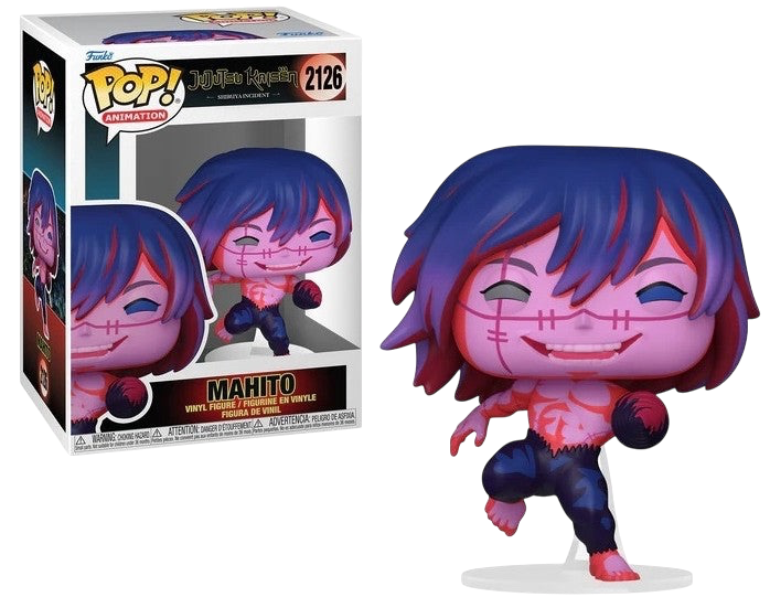 NIPPON DOKI STORE Funko POP Animation Mahito figure from Jujutsu Kaisen with signature scars and blue hair