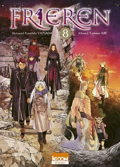 Couverture du manga Frieren tome 8 par NIPPON DOKI STORE, illustrant Frieren et ses compagnons dans un décor fantasy.