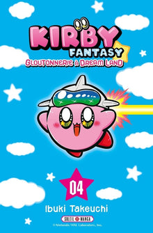 Couverture du manga Kirby Fantasy Tome 04 par NIPPON DOKI STORE avec Kirby sur fond bleu ciel étoilé