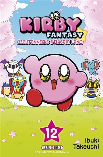 Couverture du manga Kirby Fantasy Tome 12 chez NIPPON DOKI STORE avec Kirby et ses amis dans un décor printanier